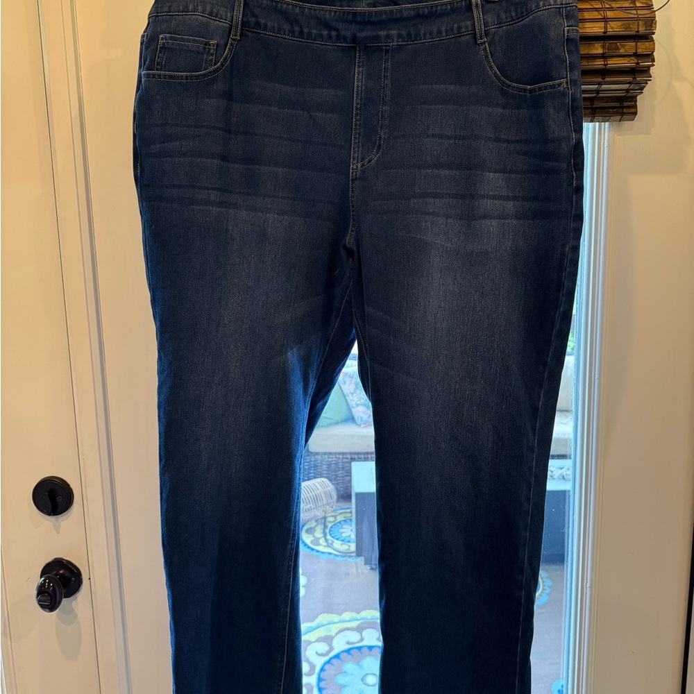 HALARA Blue Straight Leg Jeans with Classic Comfort